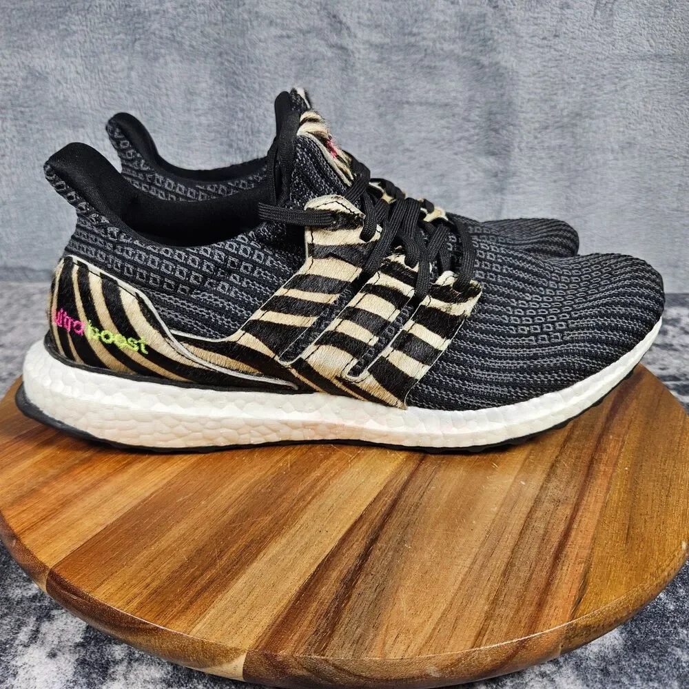 Adidas UltraBoost DNA Animal Pack Zebra Black Men’s Size 10 Running Shoes FZ2730